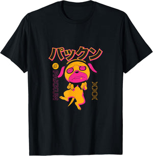 Naruto Classic Still Sleepy Pakkun Minimal Colors T-Shirt - T-Shirt | Black
