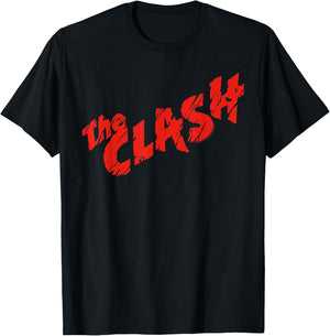 The Clash - Scratched Red Logo T-Shirt - T-Shirt | Black