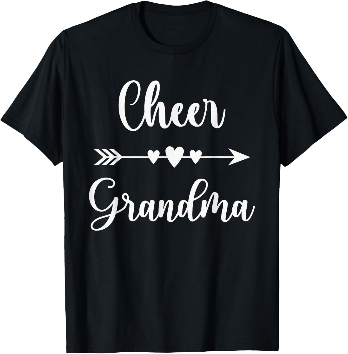Cheerleading Grandma Cheerleader Cheerleading Grandmother T-Shirt - T-Shirt | Black