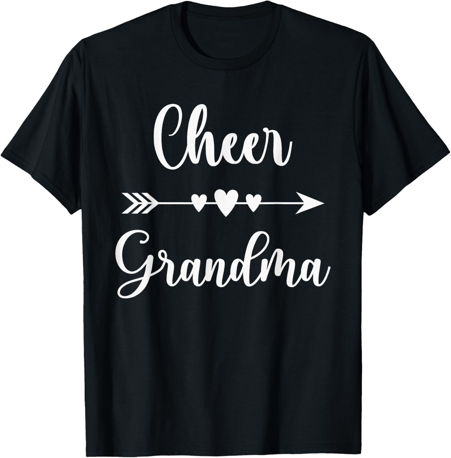 Cheerleading Grandma Cheerleader Cheerleading Grandmother T-Shirt - T-Shirt | Black