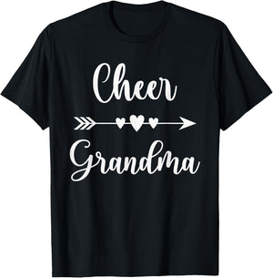 Cheerleading Grandma Cheerleader Cheerleading Grandmother T-Shirt - T-Shirt | Black