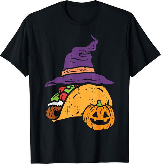 Halloween Taco Funny Mexican Food Costume Men Women Kids T-Shirt - T-Shirt | Black
