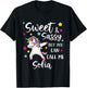Kids Sweet And Sassy But You Can Call Me Sofia Personalized Name T-Shirt - T-Shirt | Black