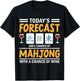 Mahjong Girl Funny Mahjong and wine T-Shirt - T-Shirt | Black
