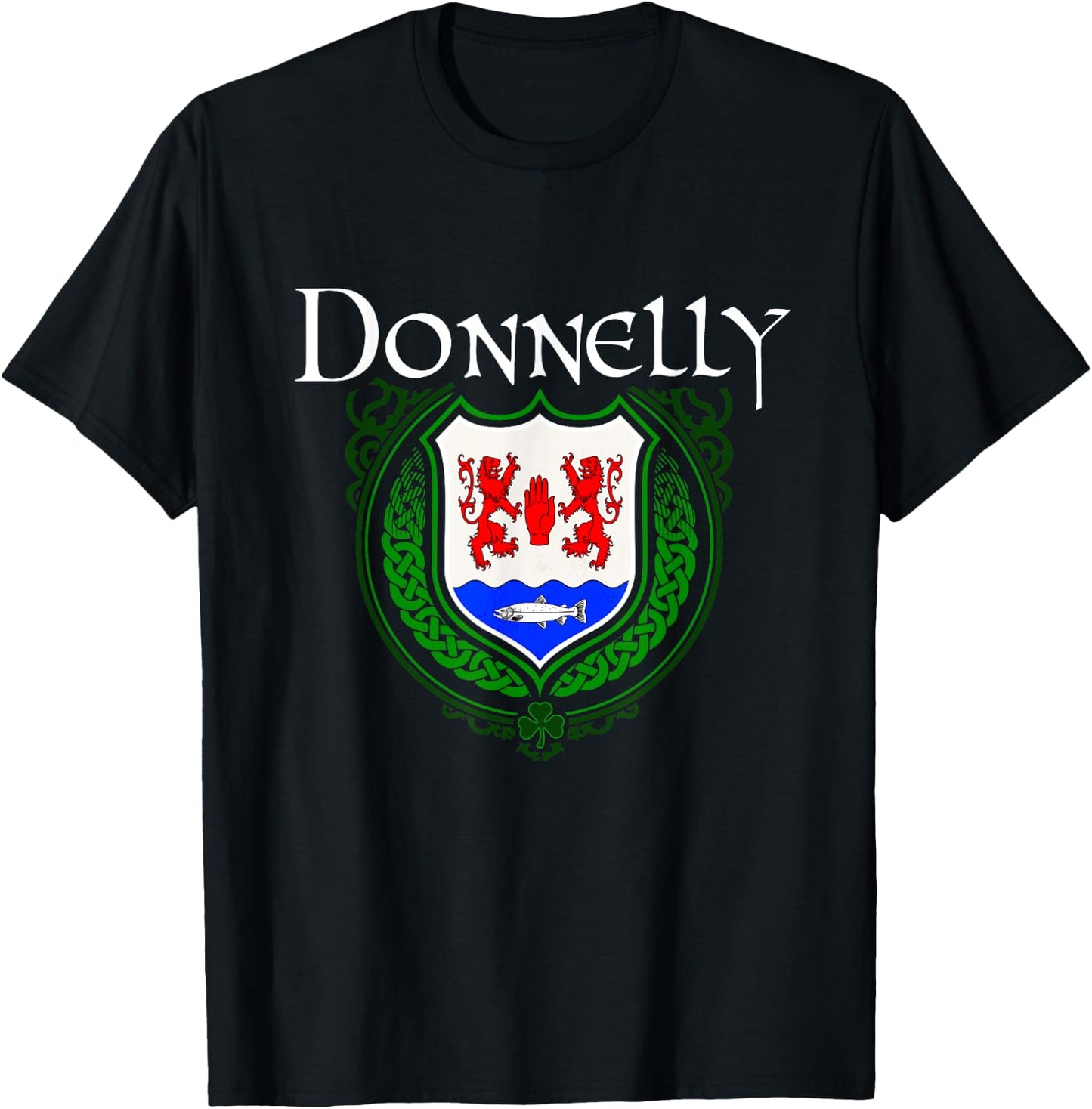 Donnelly Surname Irish Clan Tartan Badge Ireland T-Shirt - T-Shirt | Black