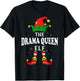 Xmas Drama queen Elf Family Matching Christmas Pajama T-Shirt - T-Shirt | Black