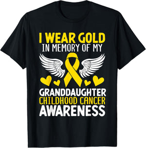 Childhood Cancer Granddaughter Childhood Cancer Awareness T-Shirt - T-Shirt | Black