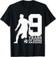 9 Years of Being Awesome Soccer 9th Birthday T-Shirt - T-Shirt | Black