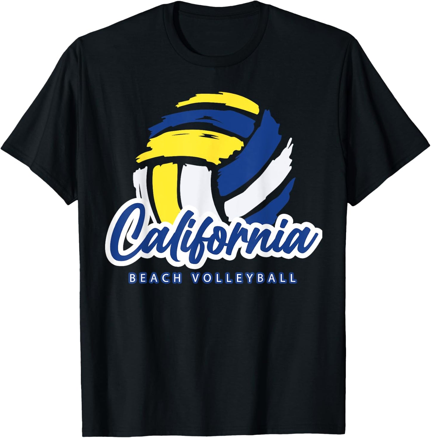 Beach Volleyball California T-Shirt - T-Shirt | Black