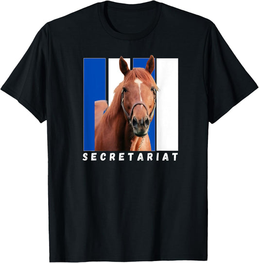 Secretariat Horse, Horse Racing Shirt, Del Mar, Santa Anita T-Shirt - T-Shirt | Black