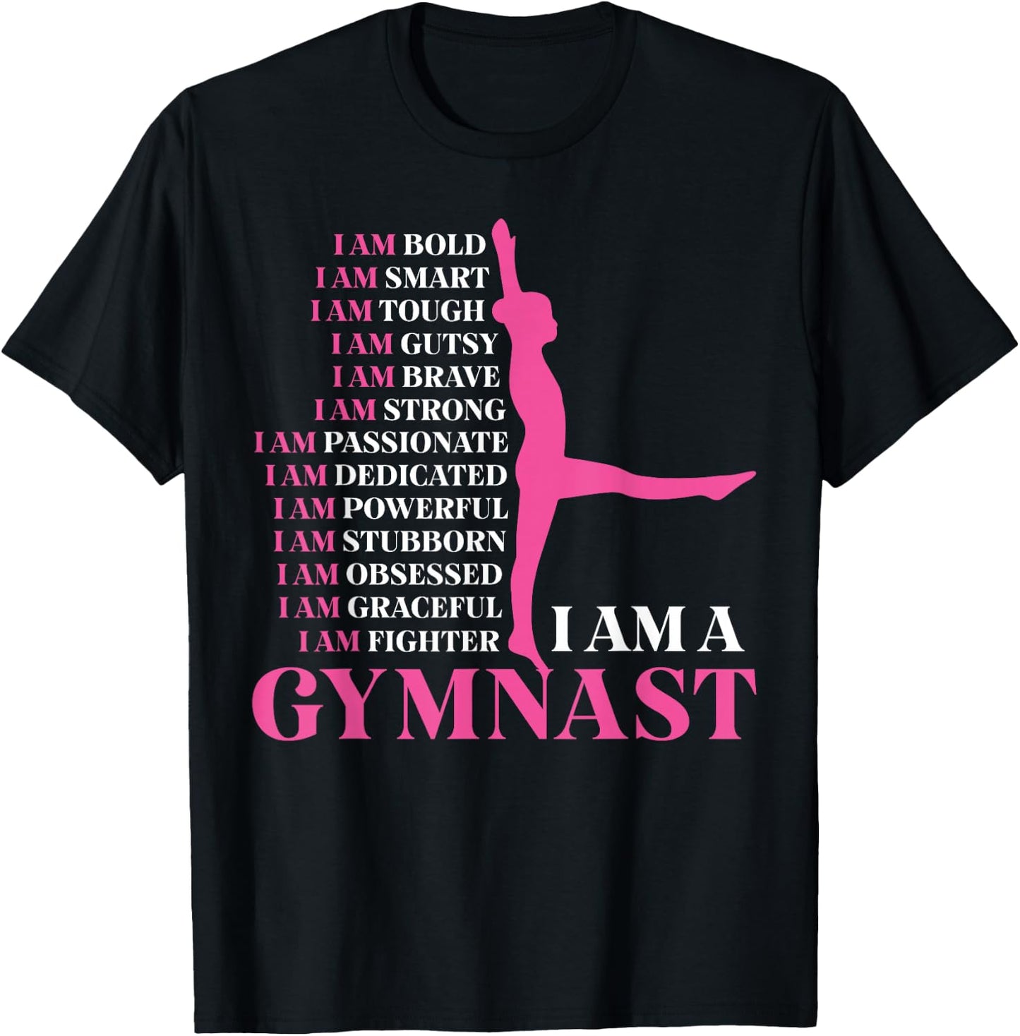 I Am A Gymnast Gymnastics Girls Boys Women Men Retro Sports T-Shirt - T-Shirt | Black