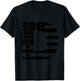 Duramax American Flag Shirt Diesel Truck Letter D USA T-Shirt - T-Shirt | Black