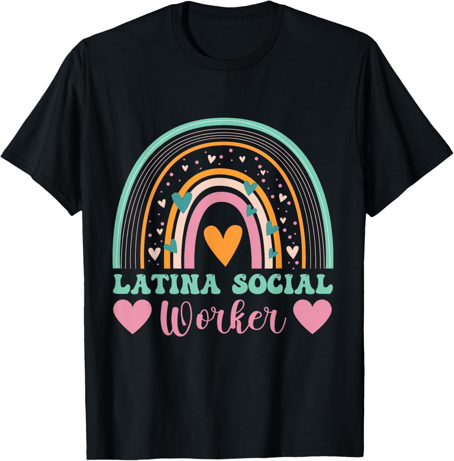 Funny women appreciation Latina school social worker T-Shirt - T-Shirt | Black