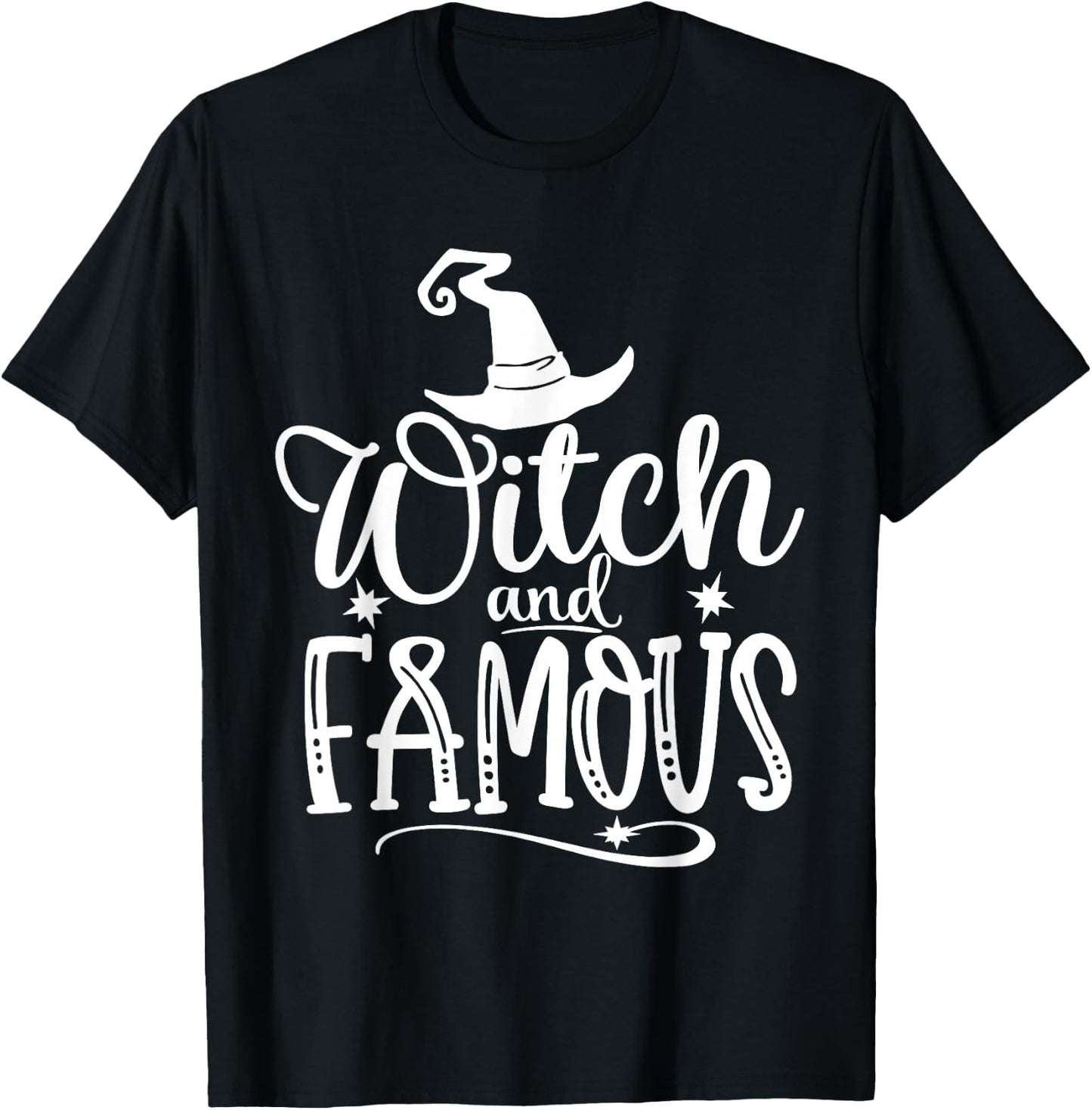 Witch and Famous Halloween T-Shirt - T-Shirt | Black