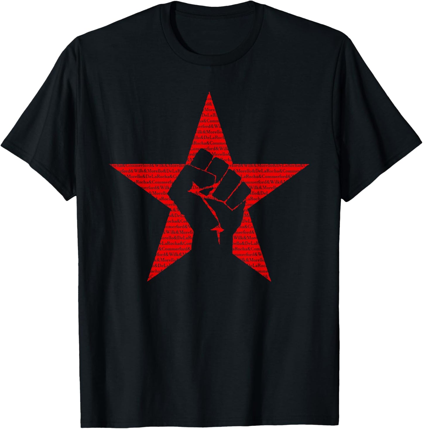 RATM Star Fist Funny T-Shirt - T-Shirt | Black