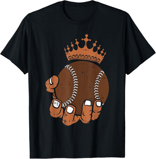 Melanin Baseball Black History Month Sport African American T-Shirt - T-Shirt | Black