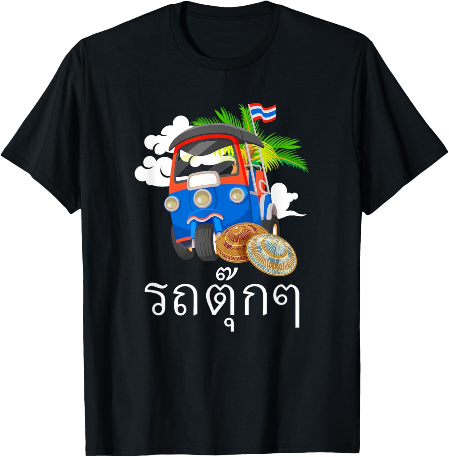 Tuk Tuk Thailand Taxi T-Shirt - T-Shirt | Black
