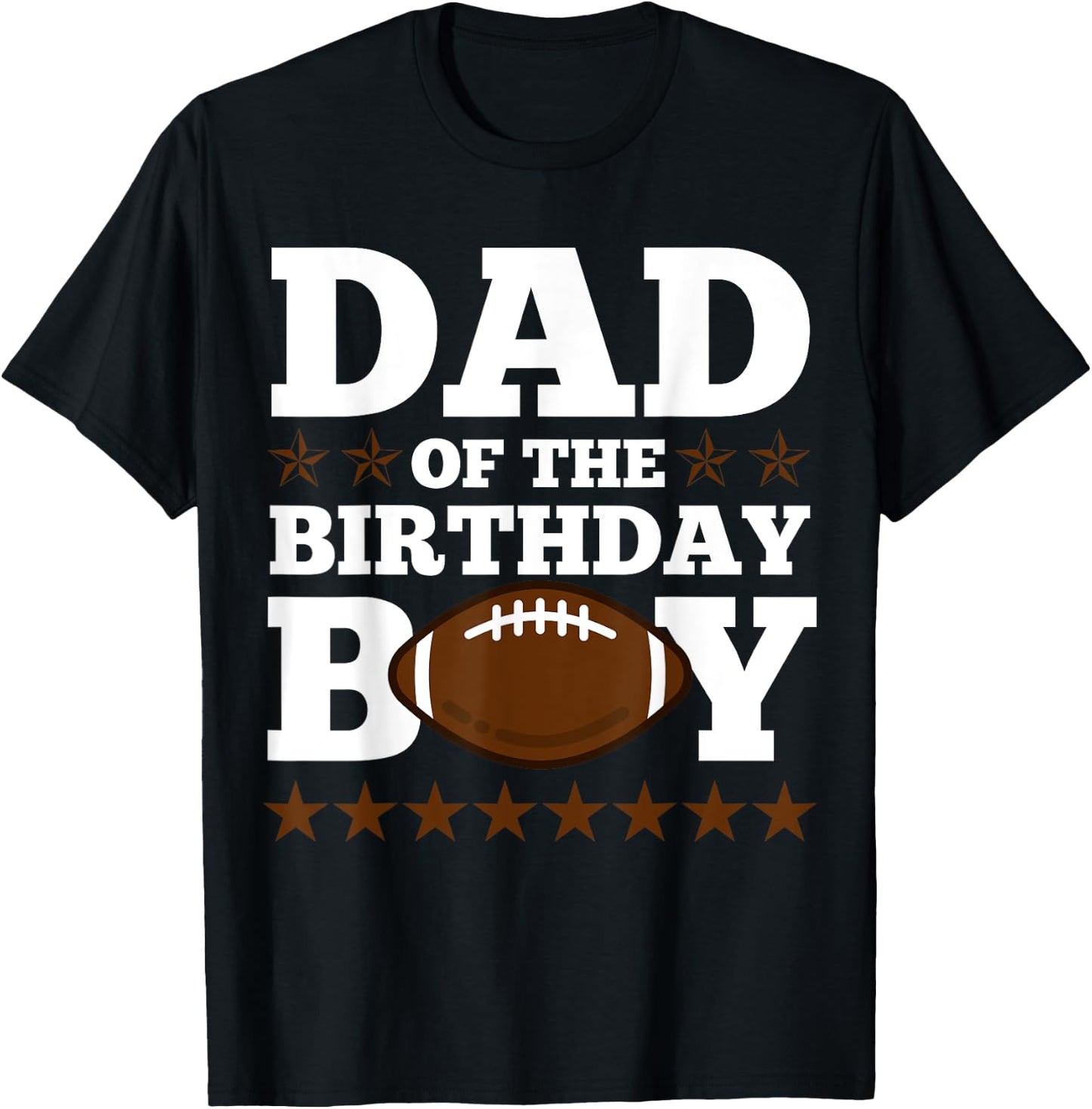 American Football Dad of The Birthday Boy Funny Party T-Shirt - T-Shirt | Black