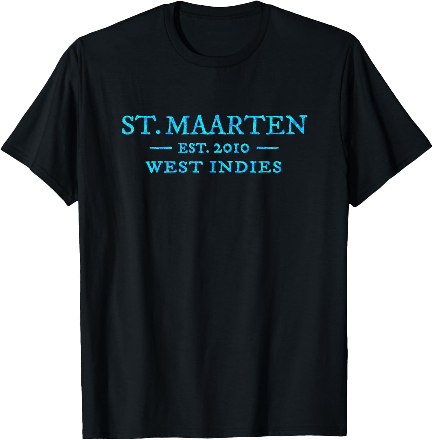 St Maarten Colorful Throwback Letter Souvenir T-Shirt - T-Shirt | Black