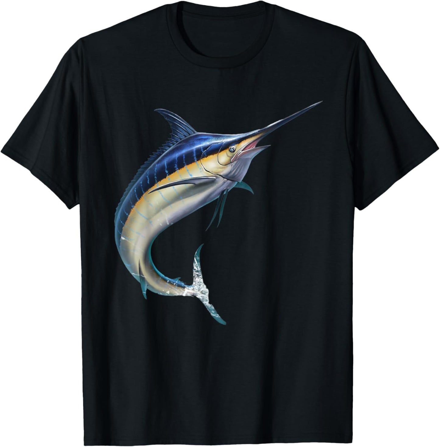 realistic Marlin fish for a lover Fishing T-Shirt - T-Shirt | Black