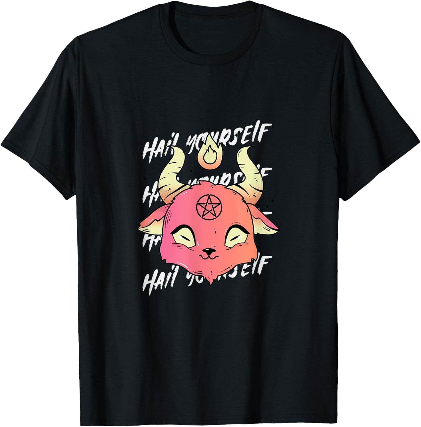 Hail Yourself Cute Demon Goat LPOTL T-Shirt - T-Shirt | Black