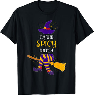 I’m The Spicy Witch Family Matching Costume Halloween T-Shirt - T-Shirt | Black