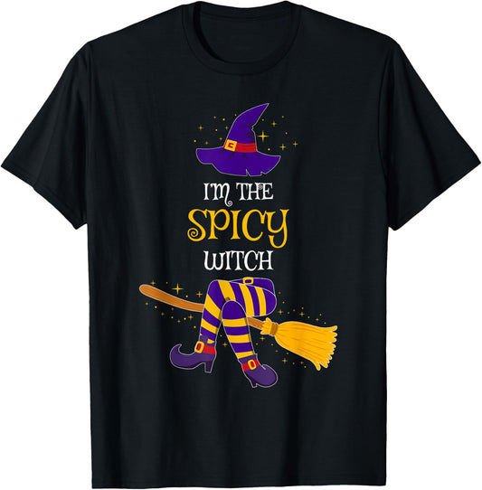 I’m The Spicy Witch Family Matching Costume Halloween T-Shirt - T-Shirt | Black