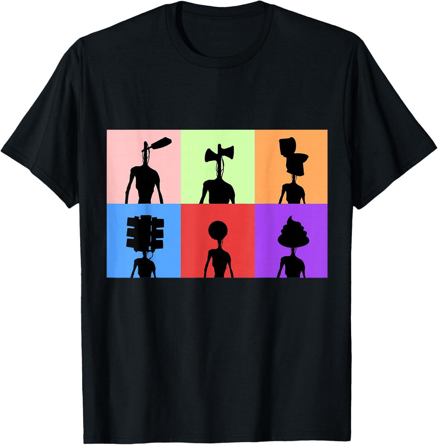 Horror Monster with Sirens for Heads / Kids Horror T-Shirt - T-Shirt | Black