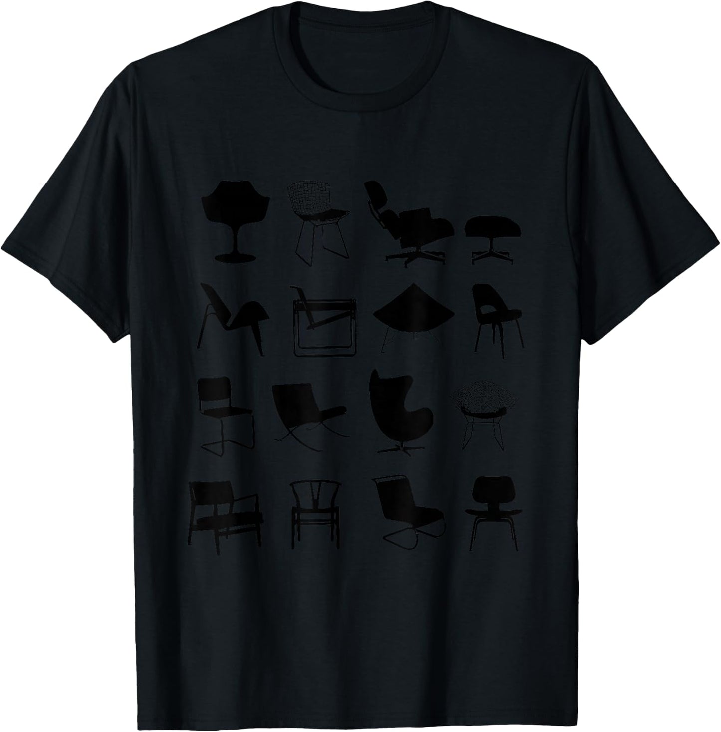 Take a seat Mid Century Modern Chair T-Shirt - T-Shirt | Black
