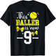 9th Birthday Softball Girl Nine Year Old Softball Player T-Shirt - T-Shirt | Black
