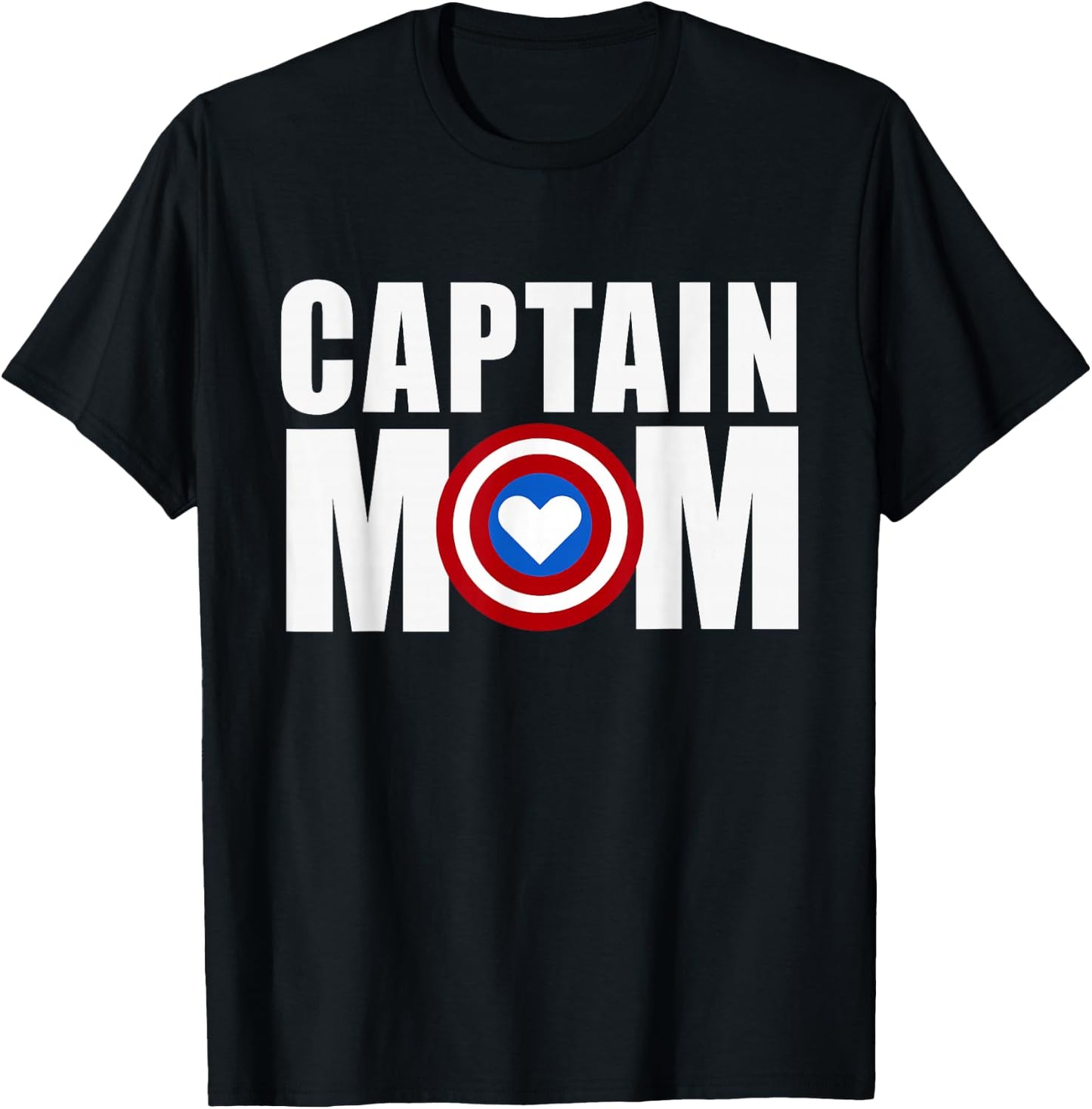 Funny Captain Mom Superhero Mother's Day 2022 Small T-Shirt - T-Shirt | Black