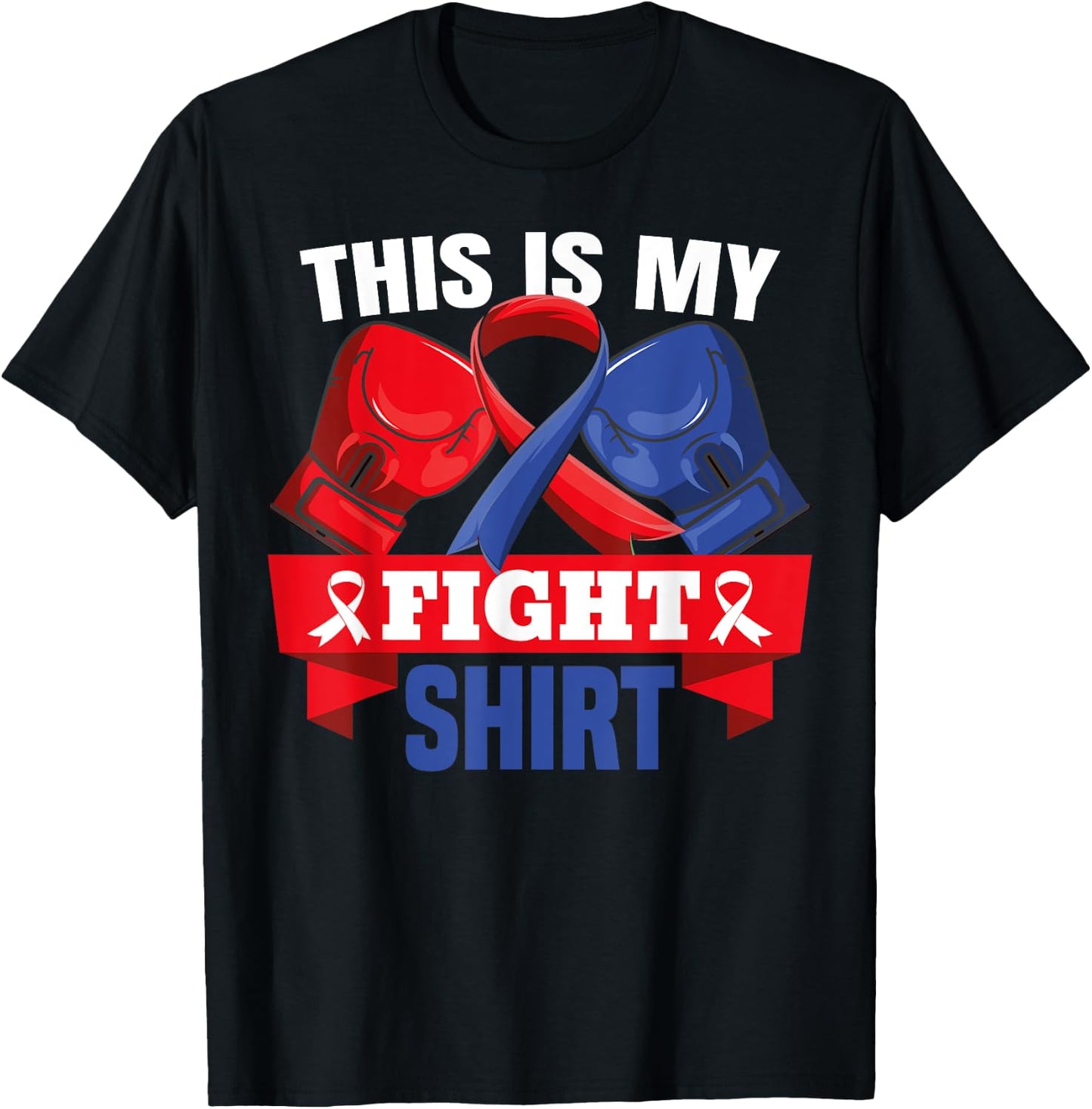 This Is My Fight Shirt CHD Heart Disease Fighter Support T-Shirt - T-Shirt | Black