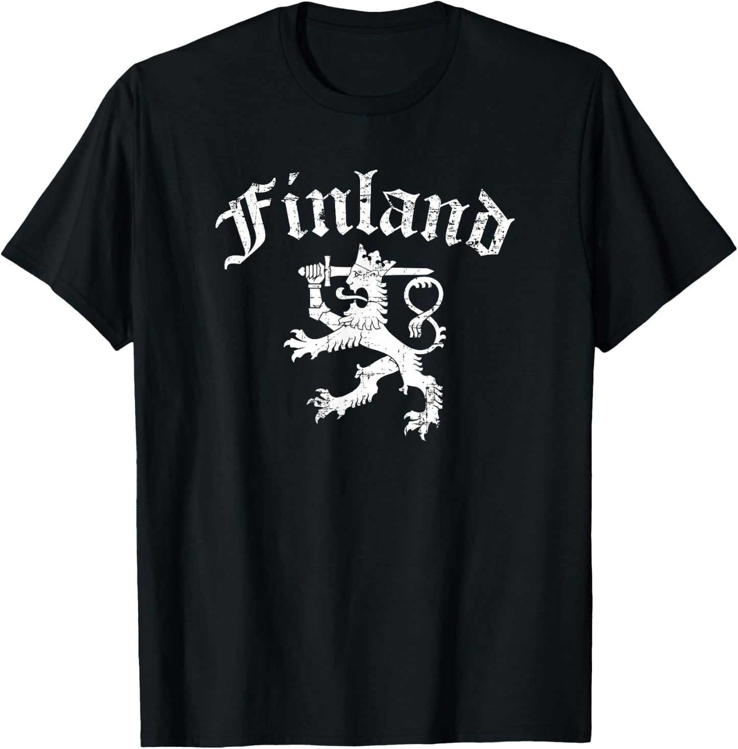 Finland Lion Symbol Finnish Pride T-Shirt - T-Shirt | Black