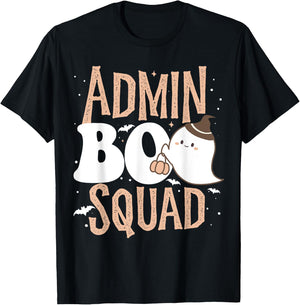 Funny Cute Halloween School Admin BOO Squad Costume T-Shirt - T-Shirt | Black