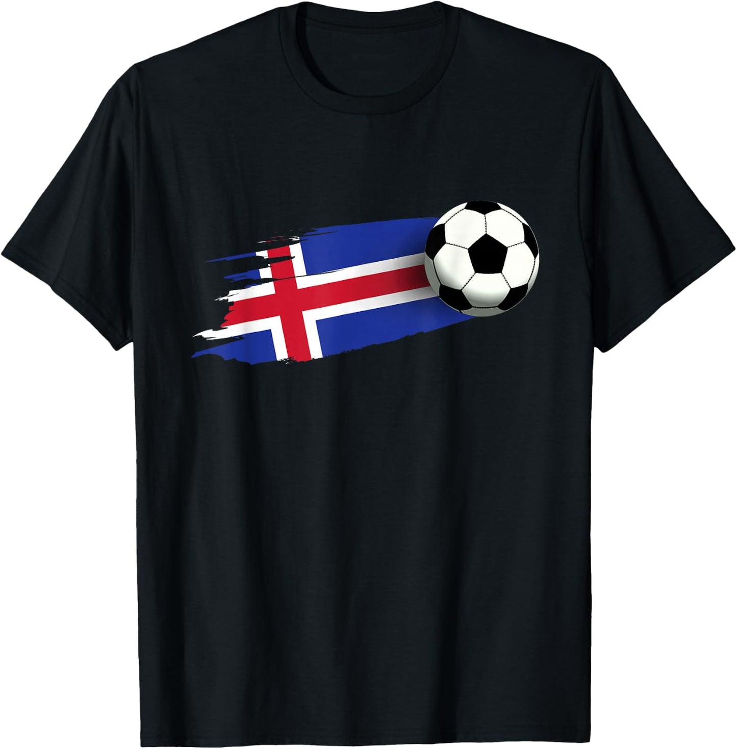 Iceland Flag Jersey Icelandic Soccer Team Icelandic T-Shirt - T-Shirt | Black