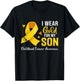 I Wear Gold For My Son Childhood Cancer Awareness T-Shirt - T-Shirt | Black