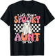 Groovy In My Spooky Aunt Era Retro Auntie Halloween Ghost T-Shirt - T-Shirt | Black