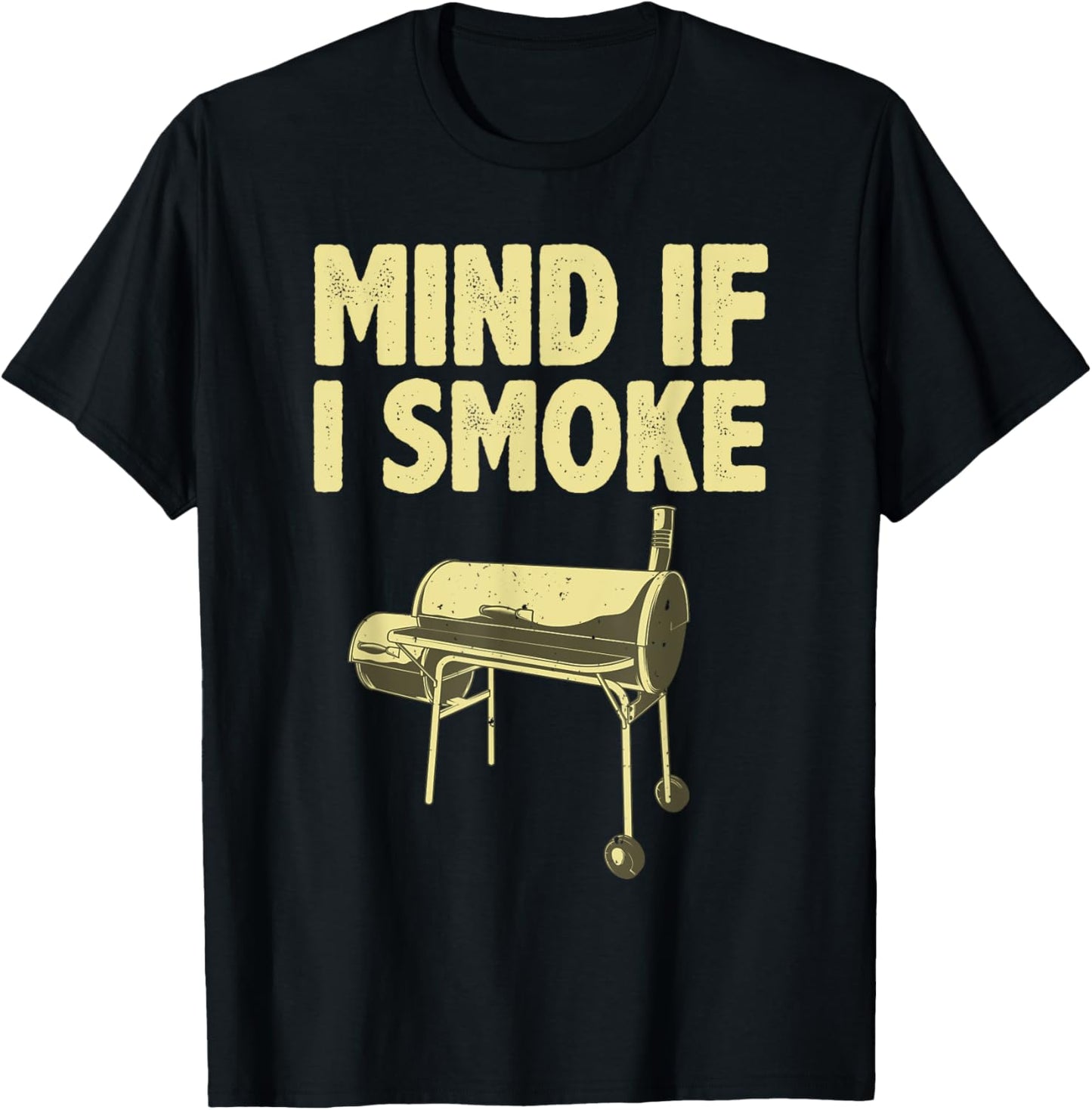 Smoking Dad Grilling Meat BBQ Smoker Food Griller T-Shirt - T-Shirt | Black