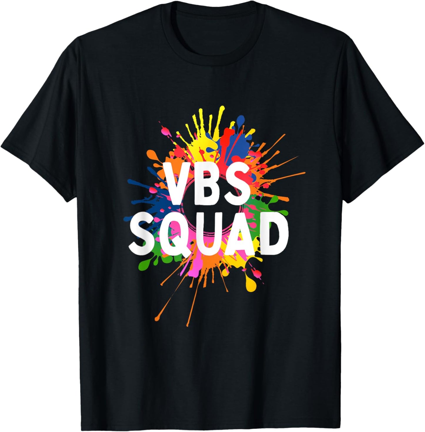 I Love VBS 2025 Squad Vacation Bible School Paint Splatter T-Shirt - T-Shirt | Black