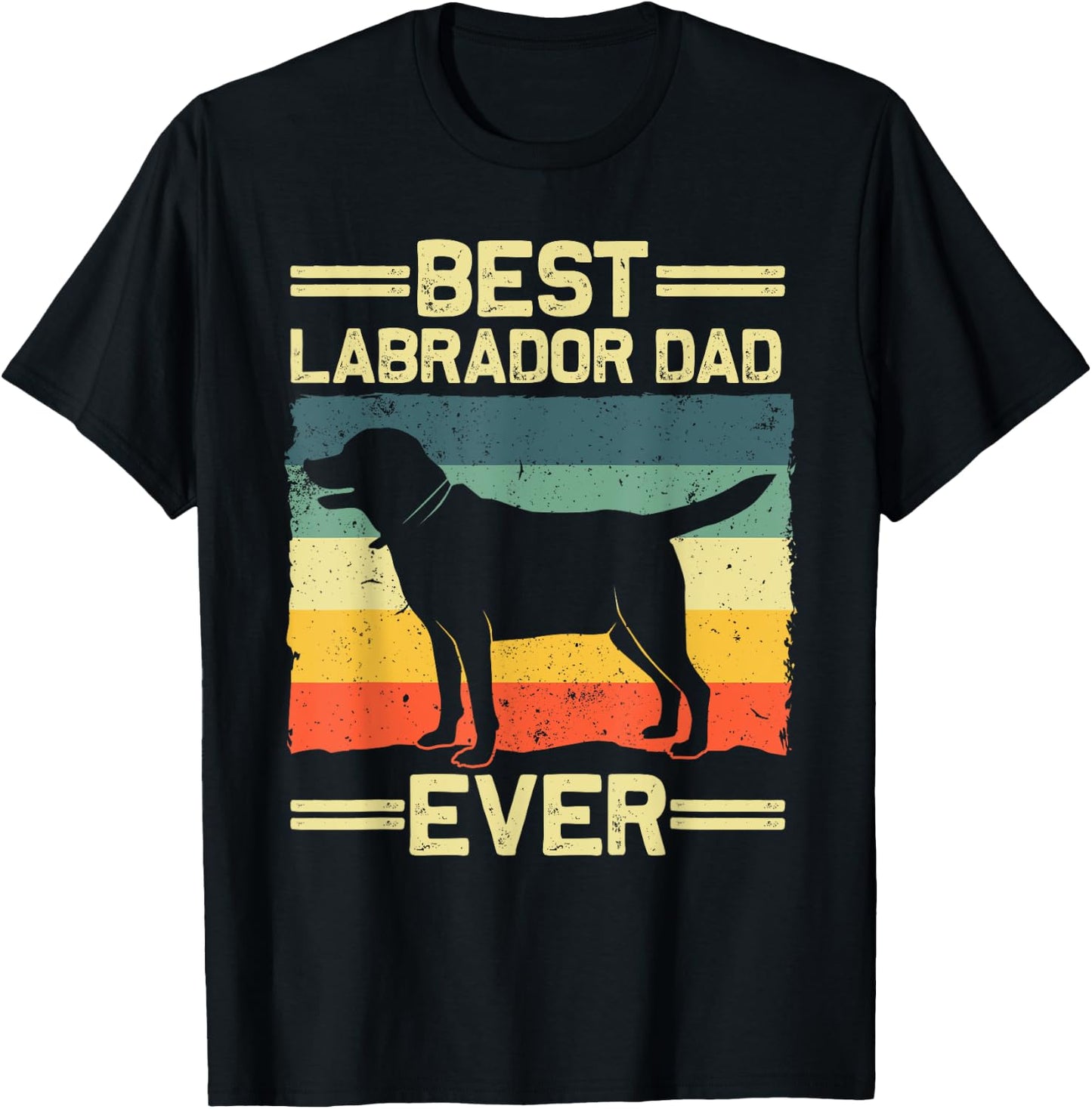 Labrador Dad Black Lab Yellow Labrador Retriever T-Shirt - T-Shirt | Black