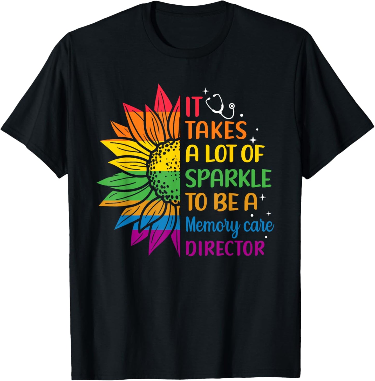 Memory Care Director Senior Nurse Worker T-Shirt - T-Shirt | Black