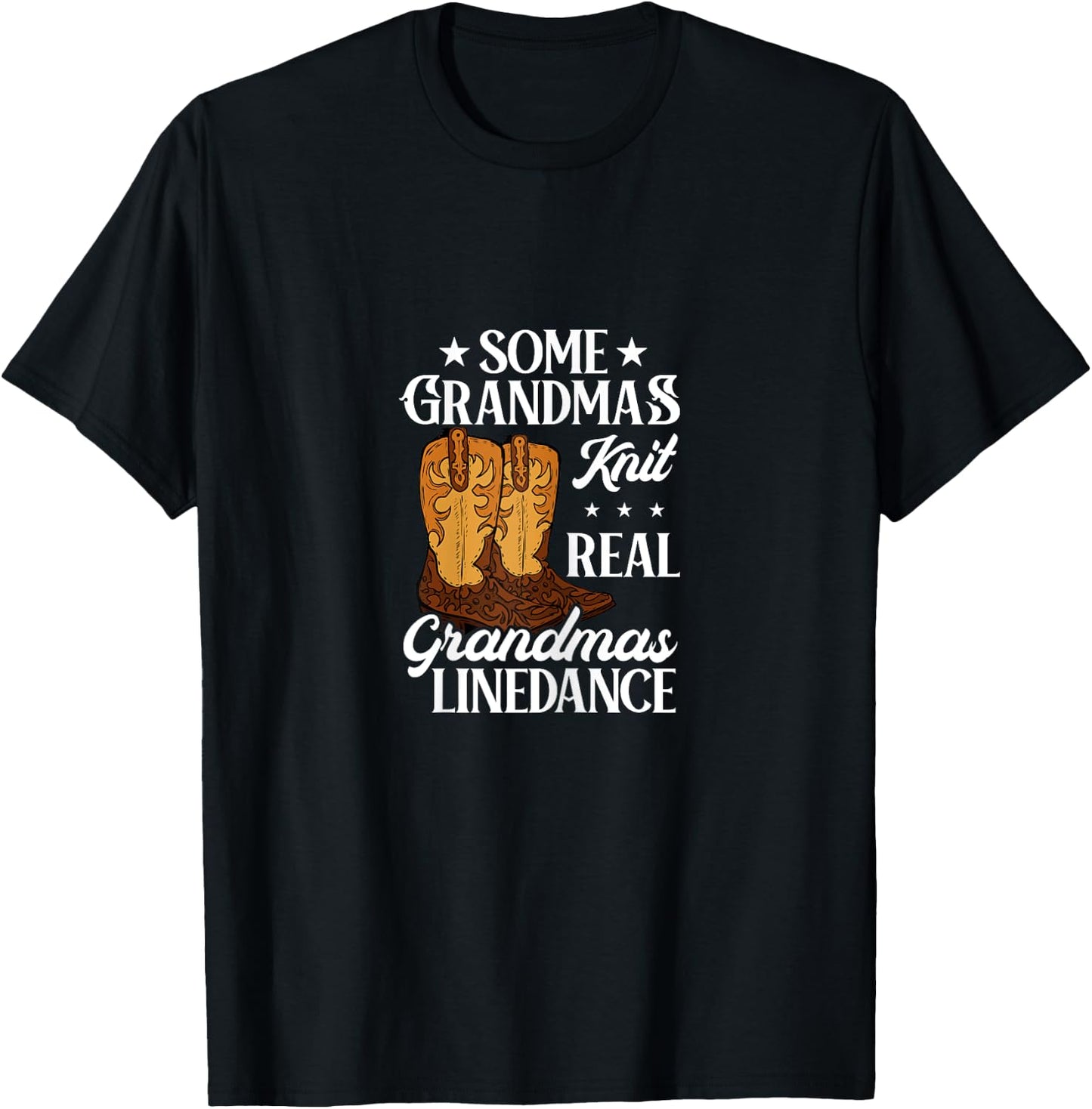 Line Dancing Some Grandmas Knit Real Grandmas Line Dance T-Shirt - T-Shirt | Black