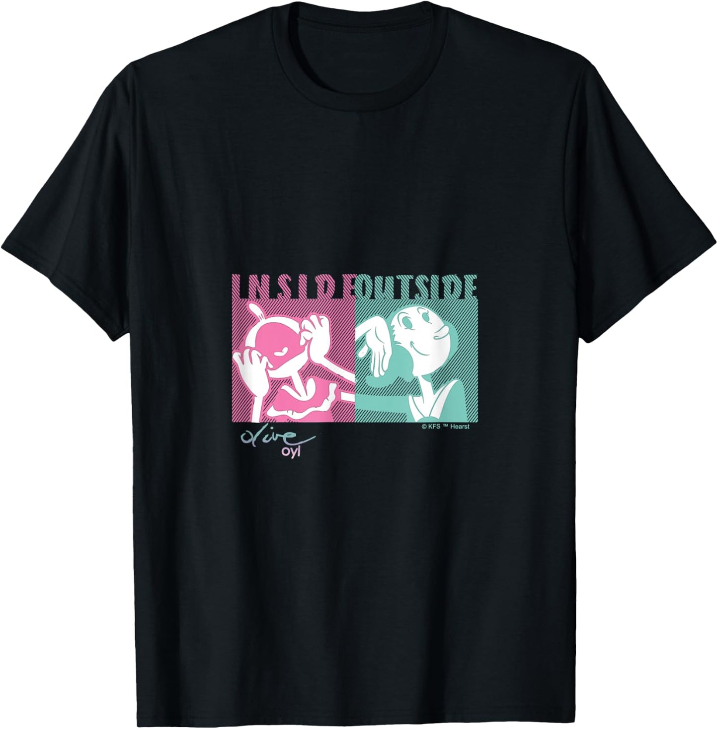 Olive Oyl's Express Yourself Collection "Outside Inside" T-Shirt - T-Shirt | Black