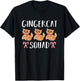 Christmas Gingerbread Cat Gingercat Squad T-Shirt - T-Shirt | Black
