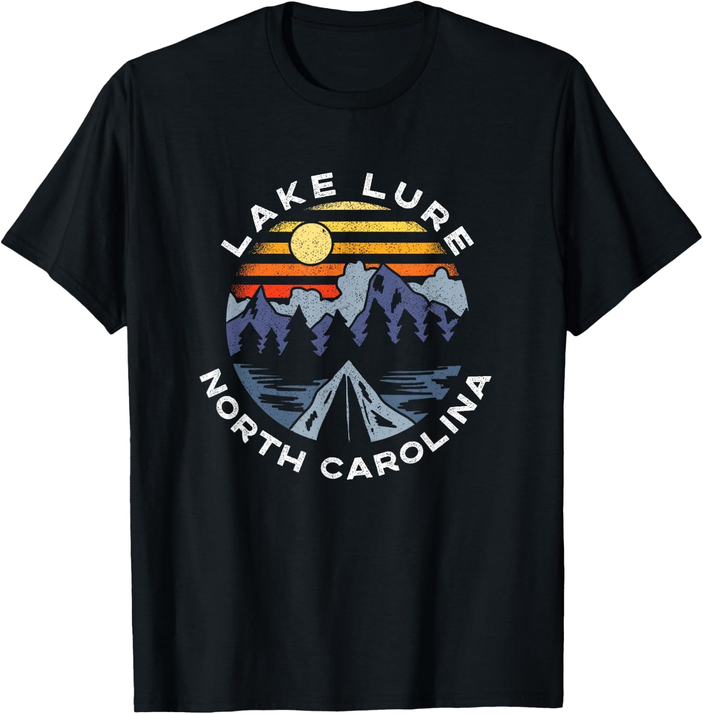 Lake Lure North Carolina Mountains Vacation Souvenir T-Shirt - T-Shirt | Black