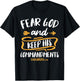 Fear God and Keep His Commandment Bible Verse Jesus T-Shirt - T-Shirt | Black