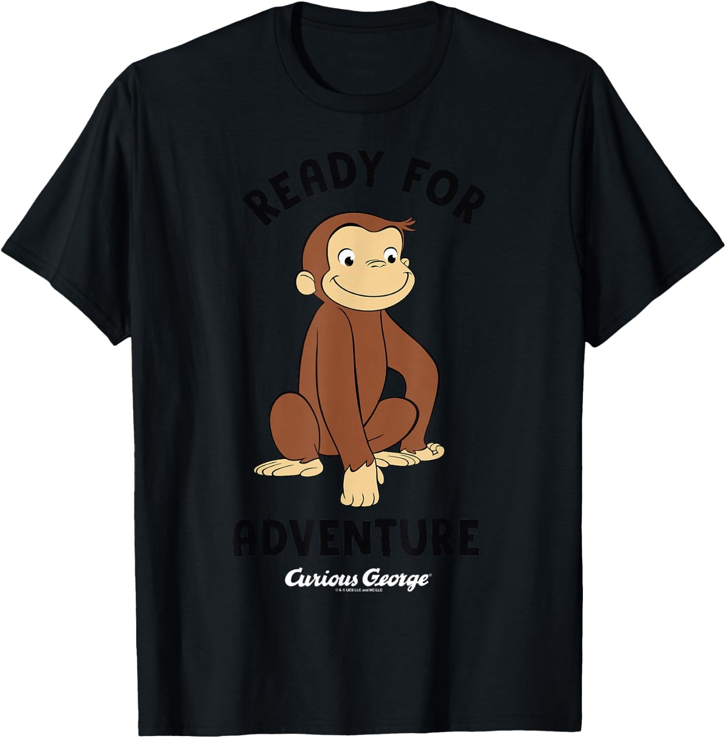 Curious George Ready for Adventure George Smiling T-Shirt - T-Shirt | Black