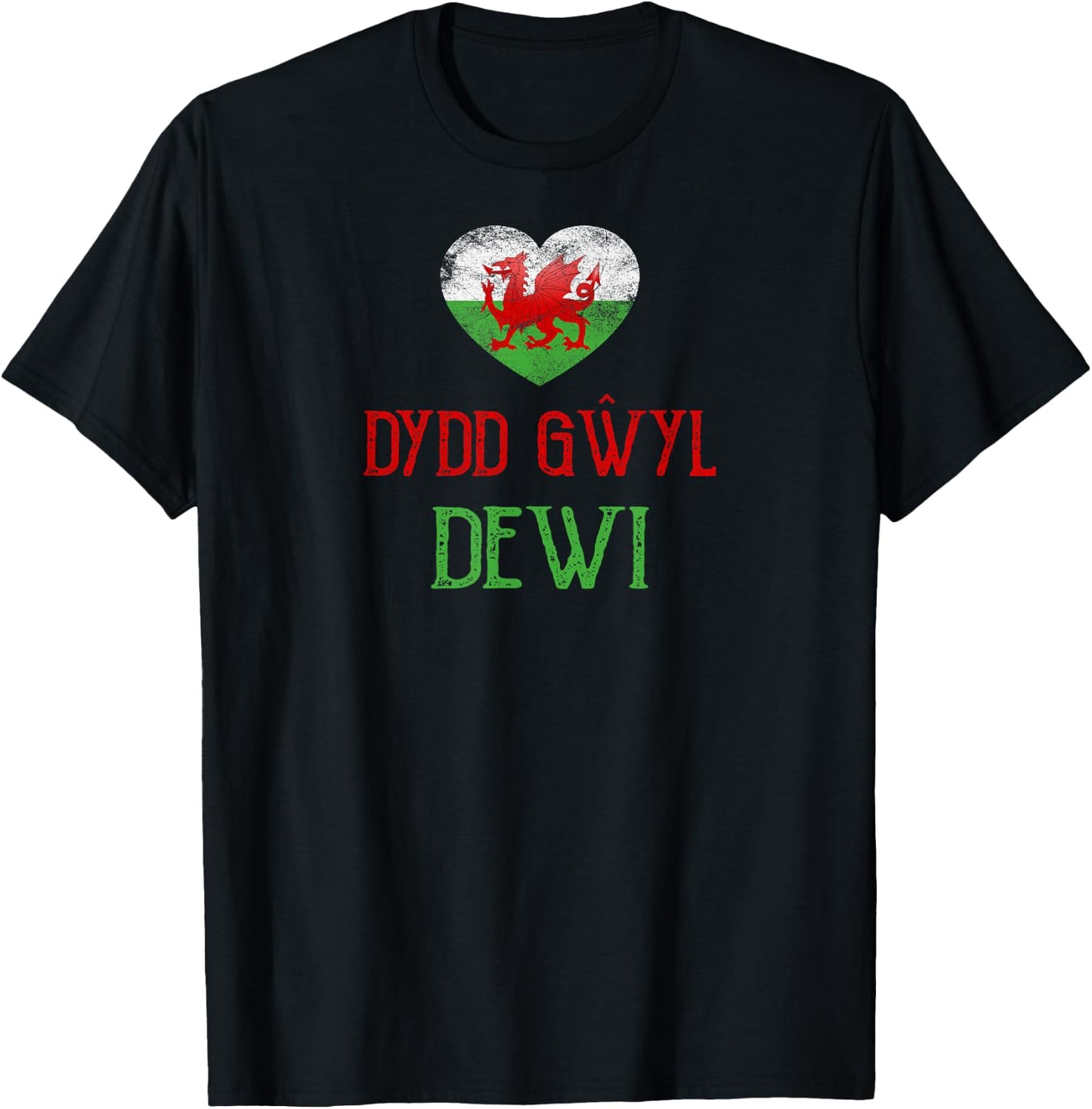 Dydd Gwyl Dewi St Davids Day Cymru Dragon Kids Top T-Shirt - T-Shirt | Black