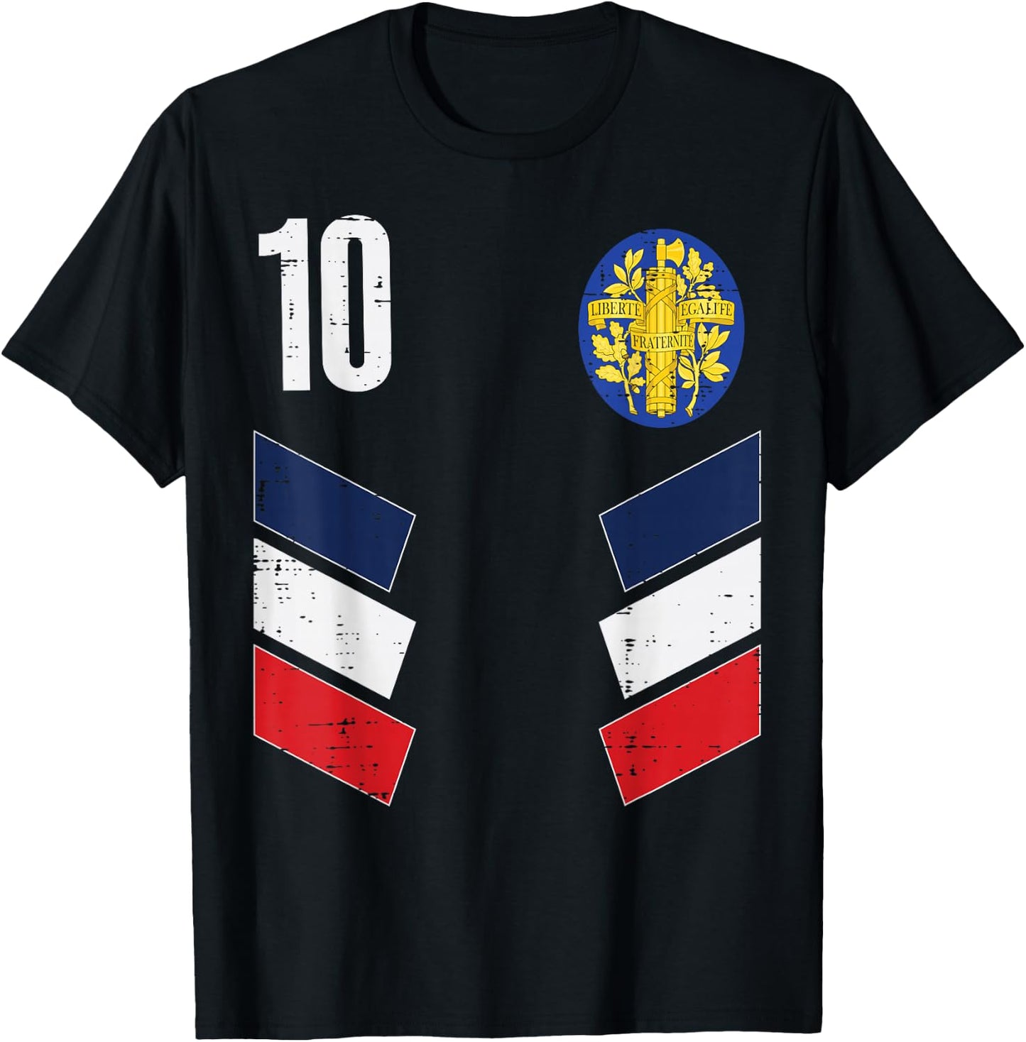 France Number 10 French Soccer Men Women Boys Girls Kids T-Shirt - T-Shirt | Black