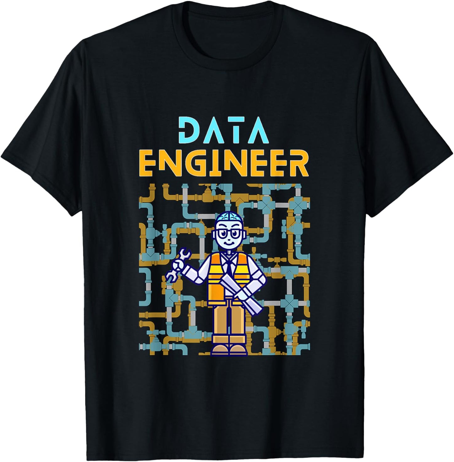 Data Engineer Data Analyst ETL Power BI Data Lake Warehouse T-Shirt - T-Shirt | Black